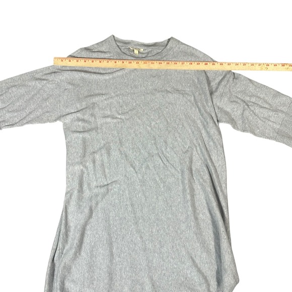 Eileen Fisher Sweater Dress Women Medium Gray Organic Cotton Knit Long Sleeve - Picture 8 of 9
